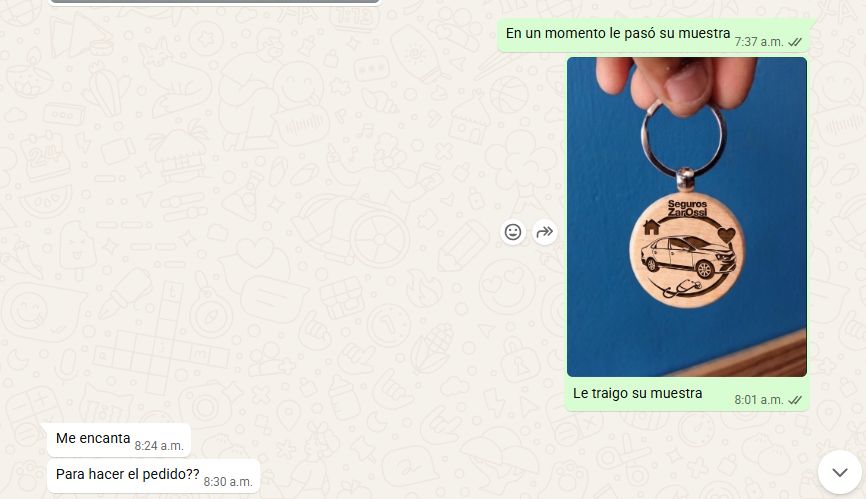 Conversación de WhatsApp con Seguros ZarOssi